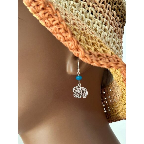 925 Silver Hook Elephant Dangle Charm - Picture 3 of 5